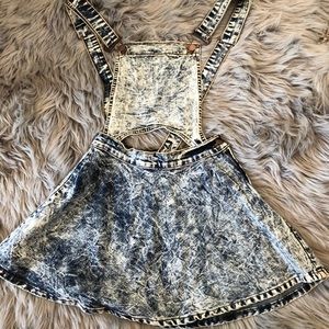 Skirt jean overalls